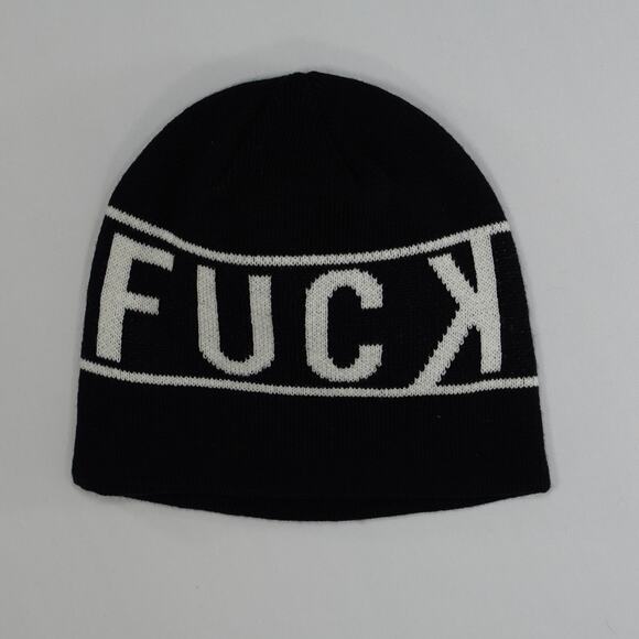 Black Scale Acrylic Beanie - Deadstock - Picture 1 of 2
